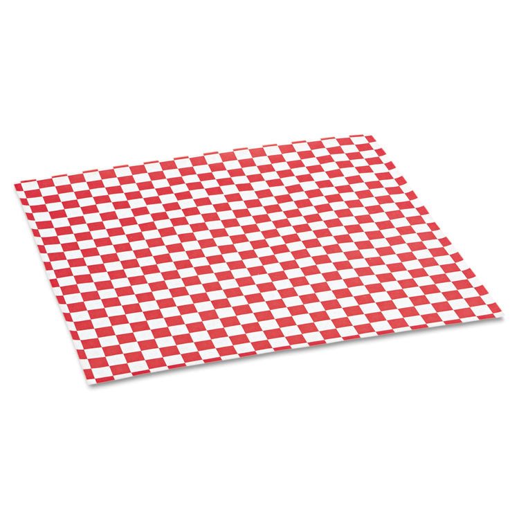 Bagcraft Grease-Resistant Paper Wraps and Liners, 12 x 12, Red Check, 1,000/Box, 5 Boxes/Carton (BGC057700) Case of 5000