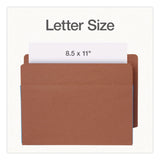 Pendaflex® End Tab File Pocket, Blue Gusset, 3.5" Expansion, Letter Size, Brown/Blue, 10/Box (PFX1007026) Box of 10