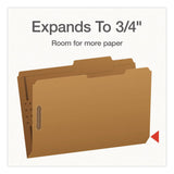 Pendaflex® Kraft Fastener Folders, 2/5-Cut Tab: Right of Center, Expands 0.75", 2 Fasteners, Legal Size, Kraft, 50/Box (PFX1007044) Box of 50