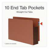 Pendaflex® End Tab File Pocket, Dark Brown Gusset, 3.5" Expansion, Legal Size, Brown/Dark Brown, 10/Box (PFX1007049) Box of 10