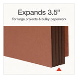 Pendaflex® End Tab File Pocket, Dark Brown Gusset, 3.5" Expansion, Legal Size, Brown/Dark Brown, 10/Box (PFX1007049) Box of 10