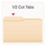 Pendaflex® Manila File Folders, 1/2-Cut Tabs: Assorted, Legal Size, 0.75" Expansion, Manila, 100/Box (PFX1007052) Box of 100