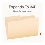 Pendaflex® Manila File Folders, 1/2-Cut Tabs: Assorted, Legal Size, 0.75" Expansion, Manila, 100/Box (PFX1007052) Box of 100