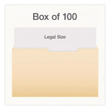 Pendaflex® Manila File Folders, 2/5-Cut Tabs: Right, Legal Size, 0.75" Expansion, Manila, 100/Box (PFX1007056) Box of 100