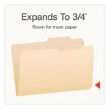 Pendaflex® Manila File Folders, 2/5-Cut Tabs: Right, Legal Size, 0.75" Expansion, Manila, 100/Box (PFX1007056) Box of 100