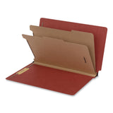 Pendaflex® Heavy-Duty Pressboard End Tab Classification Folders, Expands 2", 2 Dividers, 6 Fasteners, Legal Size, Brown, 10/Box (PFX1007076) Box of 10