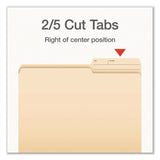 Pendaflex® Manila File Folders, 2/5-Cut Tabs: Right, Letter Size, 0.75" Expansion, Manila, 100/Box (PFX1007078) Box of 100