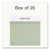 Pendaflex® Ready-Tab Reinforced Hanging File Folders, Letter Size, 1/3-Cut Tabs, Sage Green, 20/Box (PFX1009463) Box of 20