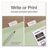 Pendaflex® Ready-Tab Reinforced Hanging File Folders, Legal Size, 1/6-Cut Tabs, Sage Green, 20/Box (PFX1009464) Box of 20