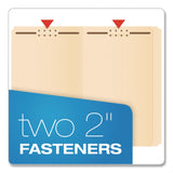 Pendaflex® Manila Fastener Folders, Reinforced Straight Tab, 2 Fasteners, Legal Size, Manila, 50/Box (PFXFM312EE) Box of 50