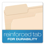 Pendaflex® Reinforced Top File Folders, 1/3-Cut Tabs: Left Position, Letter Size, Manila, 100/Box (PFXR752131) Box of 100