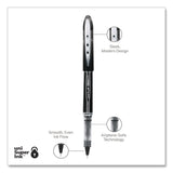 uniball® VISION ELITE Rollerball Pen, Stick, Micro 0.5 mm, Black Ink, Black/Clear Barrel, Dozen (UBC69000DZ) 1 Dozen