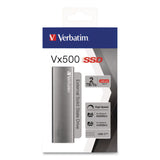 Verbatim® Vx500 External Solid State Drive, 2 TB, USB 3.2 Gen 2, Space Gray (VER47454) Each