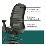 Workplace2.0™ Health Bedford Drafting Stool, Supports Up to 275 lb, 26.5x 33.6 Seat Height, Black Seat, Black Back, Black Base (WLBWP62575) Each