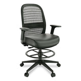 Workplace2.0™ Health Bedford Drafting Stool, Supports Up to 275 lb, 26.5x 33.6 Seat Height, Black Seat, Black Back, Black Base (WLBWP62575) Each