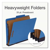Pendaflex® Pressboard Top Tab Classification Folders, 2/5-Cut Tab, Expands 2.5", 2 Dividers, 6 Fasteners, Letter Size, Assorted, 10/Box (PFX24025) Box of 10