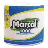 Marcal® 100% Recycled Bathroom Tissue, Septic Safe, 2 Ply, White, 500 Sheets/Roll, 96 Rolls/Carton (MRC2208) Case of 20