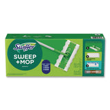 Swiffer® Sweep and Mop 2-in-1 Dry + Wet Floor Mopping and Sweeping Kit, 12.4 x 2.95 Mop Head, Silver Plastic Handle, 6/Carton (PGC16516CT) Case of 6