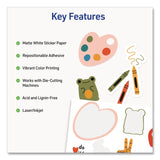 Avery® Multipurpose Sticker Project Paper, Inkjet, 8.5 x 11, 15 Sheets/Pack (AVE3383) Pack of 15