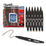 Sharpie® Creative Markers, Earth Tones, Fine Bullet Tip, Assorted, 12/Pack (SAN2209901) Pack of 12
