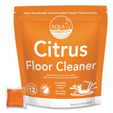 Diversey™ Aqua ChemPacs Citrus Floor Cleaner, Citrus Scent, 100 ChemPacs/Pack (DVO9320930) Each