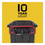 Rubbermaid® Commercial BRUTE Ergonomic Rotomolded Tilt Truck Handle and Caddy, 25.45 x 25.45 x 15, Red/Black (RCP2229066) Each