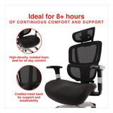 Alera® Minverva Pro Multifunction Chair, Supports Up to 275 lb, 17.7" to 21.4" Seat Height, Black Seat, Black Back, Black Base (ALEMV41ME10B) Each