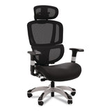 Alera® Minverva Pro Multifunction Chair, Supports Up to 275 lb, 17.7" to 21.4" Seat Height, Black Seat, Black Back, Black Base (ALEMV41ME10B) Each