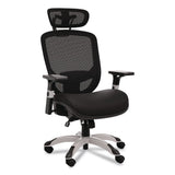 Alera® Minerva Big and Tall Chair, Supports Up to 400 lb, 17.48" to 21.73" Seat Height, Black Seat, Black Back, Black Base (ALEMV41B19) Each