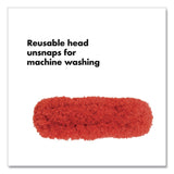 OXO Good Grips Microfiber Duster, 4" x 12" Orange Duster Head, 6" Black Handle (OXO1335180) Each