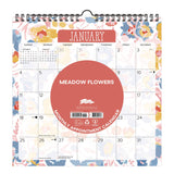 Willow Creek Press Meadow Flowers 2026 Spiral Wall Calendar, Floral Artwork, 12 x 12, Multicolor Sheets, 12-Month (Jan to Dec): 2026 (WPR54741) Each