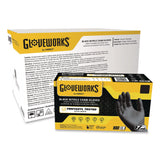 GloveWorks® by AMMEX® Nitrile Exam Gloves, Powder-Free, XX-Large, 6 mil Thick, 9.5" Long, Black, 100/Box, 10 Boxes/Carton (AXCGWBEN49100) Case of 1000
