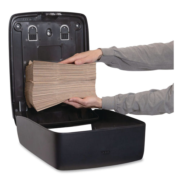 GEN Folded Towel Dispenser, 11.96 x 5.21 x 16.08, Black (GEN1608B) Each