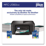 Brother MFCJ1360DW Work Smart 1360 Wireless Color Inkjet AIO Printer, Copy/Print/Scan (BRTMFCJ1360DW) Each