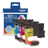 Brother LC5013PKS Ink, 200 Page-Yield, Cyan/Magenta/Yellow, 3/Pack (BRTLC5013PKS) Pack of 3