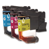 Brother LC501XL3PKS High-Yield Ink, 500 Page-Yield, Cyan/Magenta/Yellow, 3/Pack (BRTLC501XL3PKS) Pack of 3