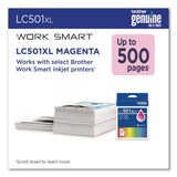 Brother LC501XLMS High-Yield Ink, 500 Page-Yield, Magenta (BRTLC501XLMS) Each