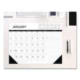 Willow Creek Press Black-and-White with Lines Large Monthly Desk Pad Calendar, 22 x 17, White Sheets, Black Corners, 12-Month (Jan to Dec): 2026 (WPR57216) Each