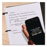 Five Star® FLEX Notebinder, 1/2" TechLock Rings, 1-Subject, Medium/College Rule, Randomly Assorted Cover Colors, (80) 11 x 8.5 Sheets (ACC08120) Each