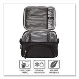 bentgo® Deluxe Insulated Lunch Bag, 8" x 10" x 7.5", Carbon Black (BEOBG2CB) Each