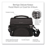 bentgo® Deluxe Insulated Lunch Bag, 8" x 10" x 7.5", Carbon Black (BEOBG2CB) Each