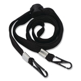 Cliq-It Face Mask Lanyard, Plastic Fastener, 30" Long, Black (CQTCL61312BL) Each