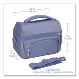 bentgo® Deluxe Insulated Lunch Bag, 8" x 10" x 7.5", Slate Blue (BEOBG2S) Each