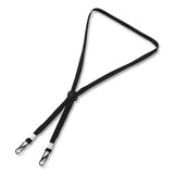 Cliq-It Face Mask Lanyard, Plastic Fastener, 30" Long, Black (CQTCL61312BL) Each