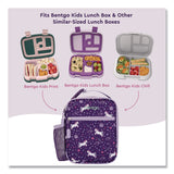 bentgo® Kids Insulated Lunch Tote, Unicorns Theme, 7.3" x 3.5" x 9.5", Purple/Multicolor (BEODBGUNI) Each