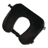 Brookstone® Memory Foam Fleece Travel Pillow, One Size Fits Most, 9.84 x 4.1 x 9, Black (BKTBNPM0002) Each
