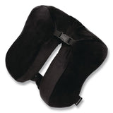 Brookstone® Memory Foam Fleece Travel Pillow, One Size Fits Most, 9.84 x 4.1 x 9, Black (BKTBNPM0002) Each