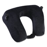 Brookstone® Memory Foam Fleece Travel Pillow, One Size Fits Most, 9.84 x 4.1 x 9, Black (BKTBNPM0002) Each