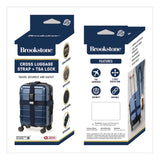 Brookstone® Cross Luggage Strap and TSA Combination Lock, Blue (BKTBSLS0001) Each