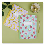 DesignWorks Ink® Designer Composition Book, Randomly Assorted Banana and Strawberry Cover Designs, Wide/Legal Rule, (80) 9.75 x 7.5 Sheets (DWOTCOMPA114ST) Each